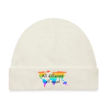 all different all equal. Love is Love. - Baby Premium Organic Mütze - Naturweiß - Vorne