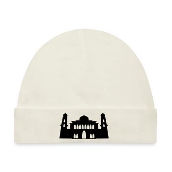 moschee silhouette - Baby Premium Organic Mütze - Naturweiß - Vorne
