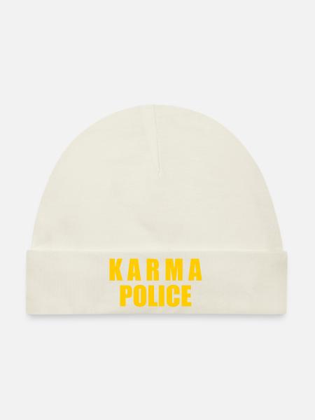 Karma police - Baby Premium Organic Mütze - Naturweiß