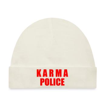 Karma police - Baby Premium Organic Mütze - Naturweiß - Vorne