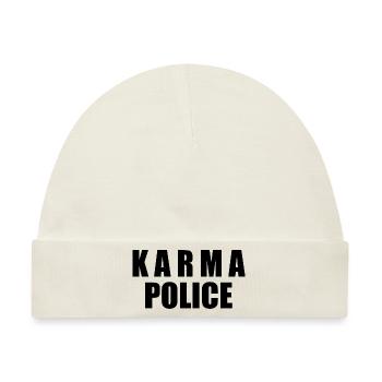 Karma police - Baby Premium Organic Mütze - Naturweiß - Vorne