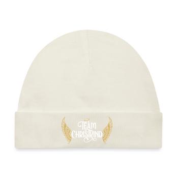 Team Christkind Heilig Abend Kostüm Familie - Baby Premium Organic Mütze - Naturweiß - Vorne
