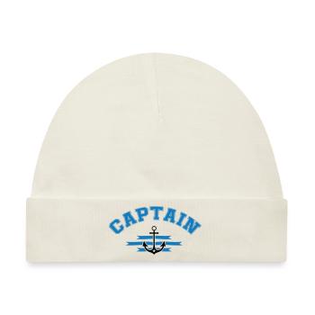 Anker Captain - Baby Premium Organic Mütze - Naturweiß - Vorne