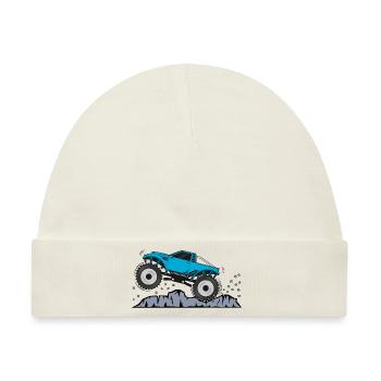 Monstertruck in Turkis - Baby Premium Organic Mütze - Naturweiß - Vorne