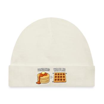 Pfannkuchen über Waffeln - Baby Premium Organic Mütze - Naturweiß - Vorne