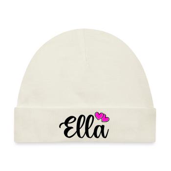 ella name - Baby Premium Organic Mütze - Naturweiß - Vorne
