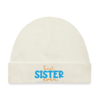 Beste Schwester - Baby Premium Organic Mütze - Naturweiß - Vorne