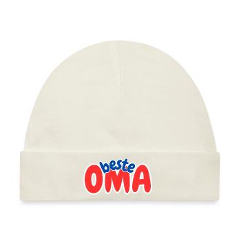 Beste Oma - Baby Premium Organic Mütze - Naturweiß - Vorne