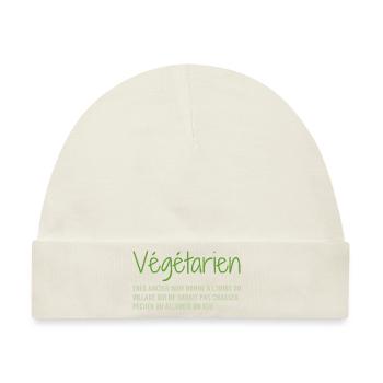 Definition: Vegetarisch, Humor - Baby Premium Organic Mütze - Naturweiß - Vorne
