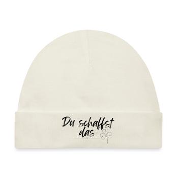 Du schaffst das - Baby Premium Organic Mütze - Naturweiß - Vorne