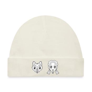 Haustier Hund - Baby Premium Organic Mütze - Naturweiß - Vorne