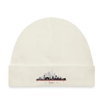 Berlin Design Geschenkidee skyline Berlin designed - Baby Premium Organic Mütze - Naturweiß - Vorne