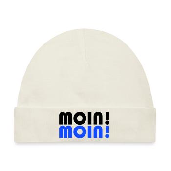 Moin Spruch - Baby Premium Organic Mütze - Naturweiß - Vorne