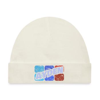 Geschenk für Ayden - Baby Premium Organic Mütze - Naturweiß - Vorne