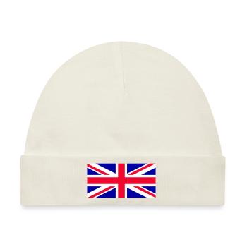 Großbritannien - Union Jack - Baby Premium Organic Mütze - Naturweiß - Vorne