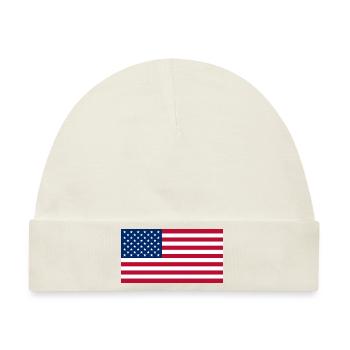 usa - Baby Premium Organic Mütze - Naturweiß - Vorne