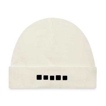 viereck quadrat symbol formen - Baby Premium Organic Mütze - Naturweiß - Vorne
