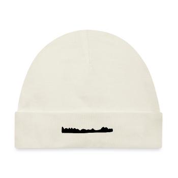 linie symbol form hügel - Baby Premium Organic Mütze - Naturweiß - Vorne
