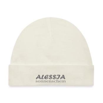 Alessia - Sonnenschein - Baby Premium Organic Mütze - Naturweiß - Vorne