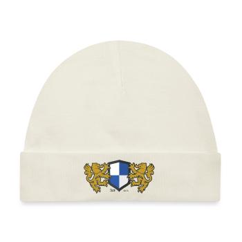 loewen wappen blau weiss - Baby Premium Organic Mütze - Naturweiß - Vorne