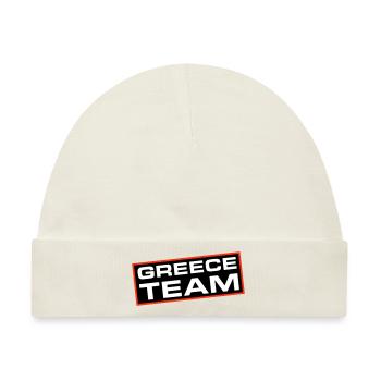 Greece Team - Baby Premium Organic Mütze - Naturweiß - Vorne