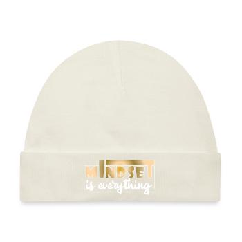 Mindset is everything - Baby Premium Organic Mütze - Naturweiß - Vorne