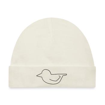 ente vogel fliegen tier symbol - Baby Premium Organic Mütze - Naturweiß - Vorne