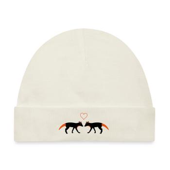 fuechse in love - Baby Premium Organic Mütze - Naturweiß - Vorne