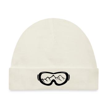 skibrille berge - Baby Premium Organic Mütze - Naturweiß - Vorne