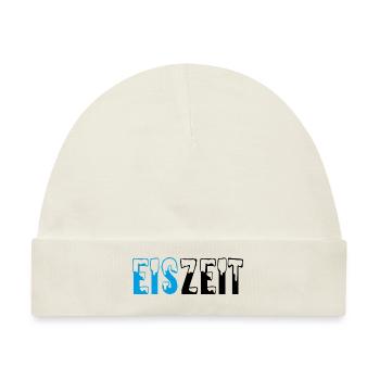 Eiszeit Schriftzug - Baby Premium Organic Mütze - Naturweiß - Vorne