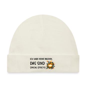 keine Macken Special Effects lustiger Spruch - Baby Premium Organic Mütze - Naturweiß - Vorne