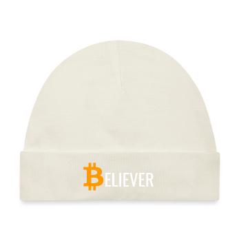 Bitcoin Believer BTC - Baby Premium Organic Mütze - Naturweiß - Vorne