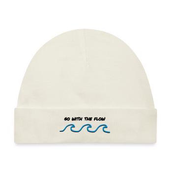 go with the flow - Baby Premium Organic Mütze - Naturweiß - Vorne