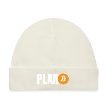 Plan B Bitcoin BTC - Baby Premium Organic Mütze - Naturweiß - Vorne