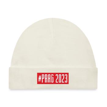 Prag 2023 - Baby Premium Organic Mütze - Naturweiß - Vorne