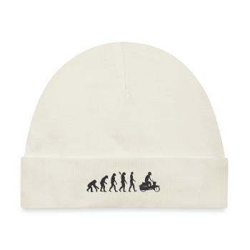 Simson Schwalbe Evolution schwarz - Baby Premium Organic Mütze - Naturweiß - Vorne