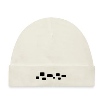 viereck quadrat form muster - Baby Premium Organic Mütze - Naturweiß - Vorne