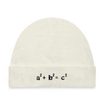 Satz des Pythagoras Shirt - Baby Premium Organic Mütze - Naturweiß - Vorne