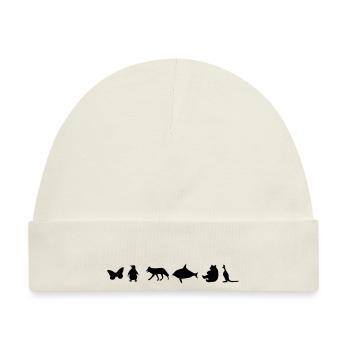 Tiere - Baby Premium Organic Mütze - Naturweiß - Hinten