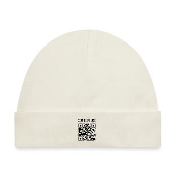 Scanne mich QR Code für Motivation - Baby Premium Organic Mütze - Naturweiß - Hinten