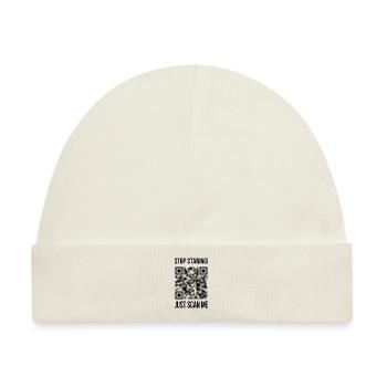 Scanne mich QR Code für Motivation - Baby Premium Organic Mütze - Naturweiß - Hinten