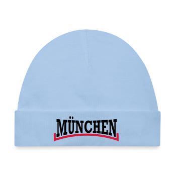 München Schrift zweifarbig - Baby Premium Organic Mütze - Hellblau - Vorne