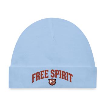 Free Spirit MC Schriftzug - Baby Premium Organic Mütze - Hellblau - Vorne