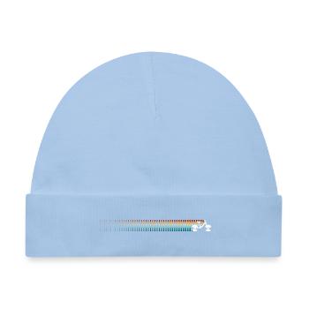 Gestreifte Horizont-Silhouette - Baby Premium Organic Mütze - Hellblau - Vorne