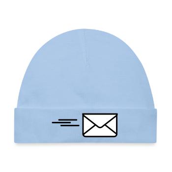 Senden Sie einen Logo-Brief - Baby Premium Organic Mütze - Hellblau - Vorne