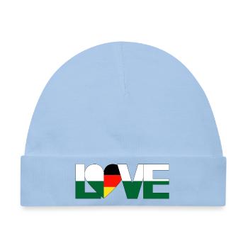 love Herz Sachsen Deutschland Heimatland - Baby Premium Organic Mütze - Hellblau - Vorne