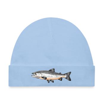 Lachse Lachs - Baby Premium Organic Mütze - Hellblau - Vorne