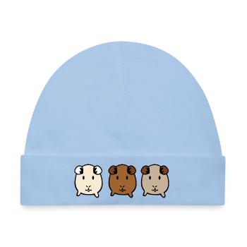 Meerschweinchen - Baby Premium Organic Mütze - Hellblau - Vorne