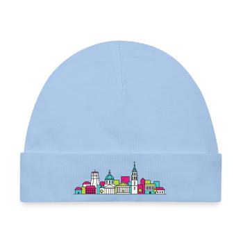 Skyline der Stadt Vilnius Gediminas Turmkunst - Baby Premium Organic Mütze - Hellblau - Vorne