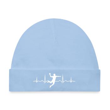Geschenkidee für den Kreisläufer mit Handballspiel - Baby Premium Organic Mütze - Hellblau - Vorne